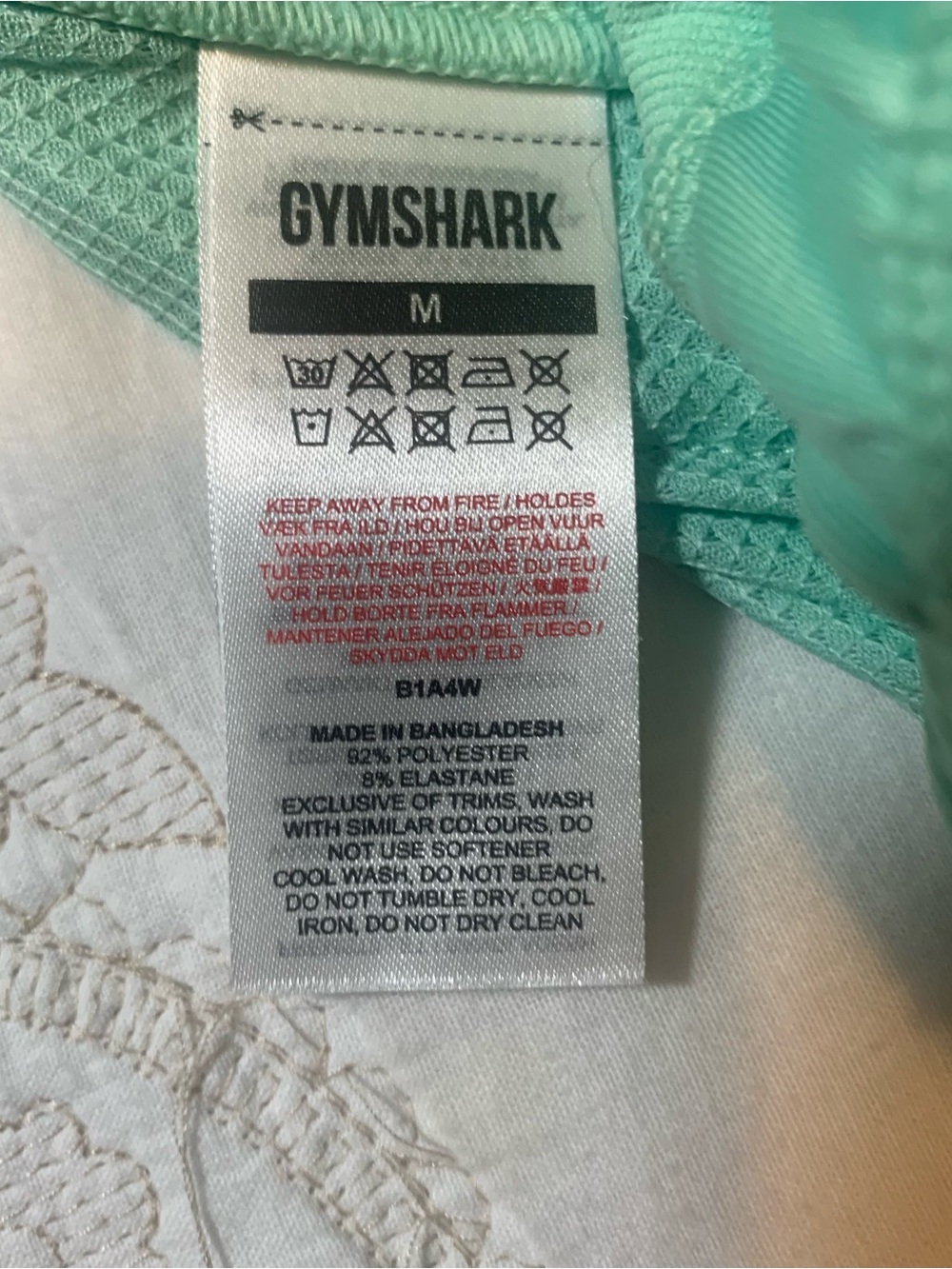 Gymshark Mint Green Recess Snap-Front Athletic Shorts Ladies Sz Medium - Picture 6 of 6